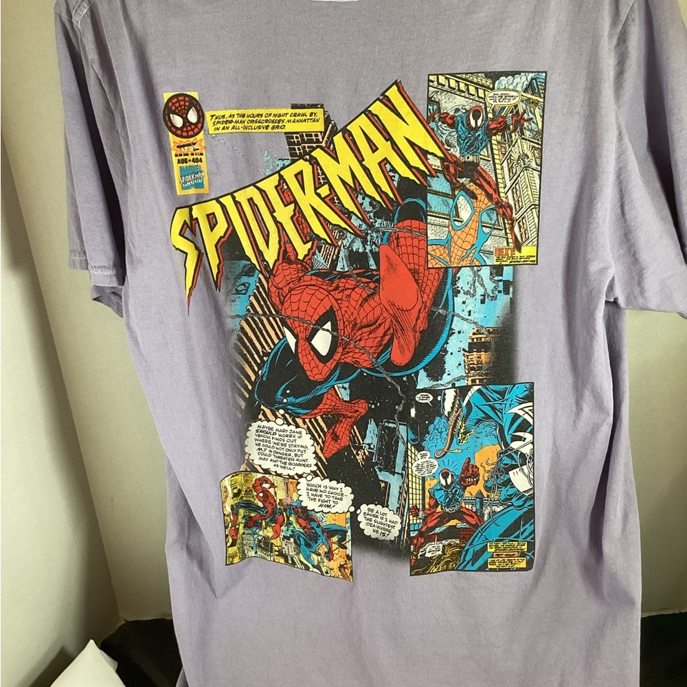 Spider-Man Graphic Tee in Light Purple Size - Lrg